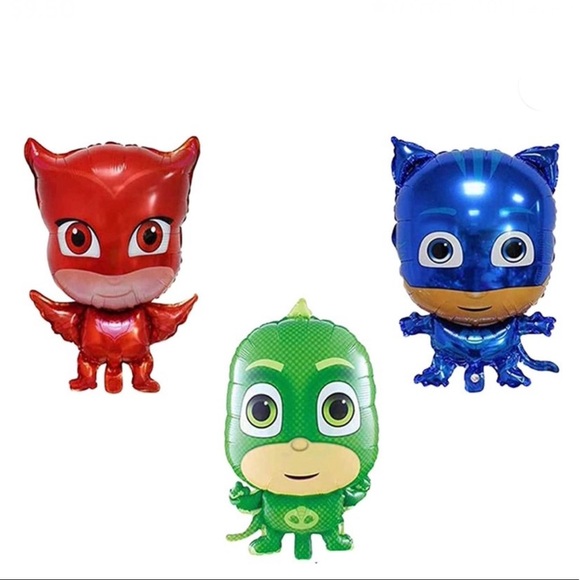 3/$15 NWT Set of 3 PJ Masks Large Mylar Balloons Kids Party - Picture 1 of 4
